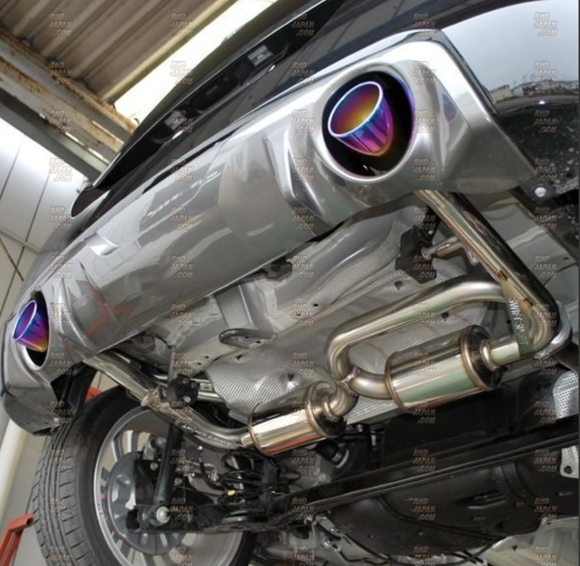 Rosso Modello Colbasso Ti-C Muffler Exhaust System Blue Tail